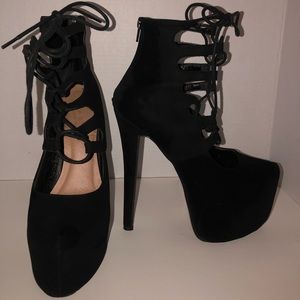 Lola Shoetique Vixen Lace Up Heels